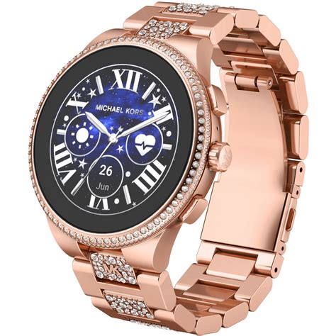 michael kors grayson gold smartwatch|Michael Kors rose gold smartwatch.